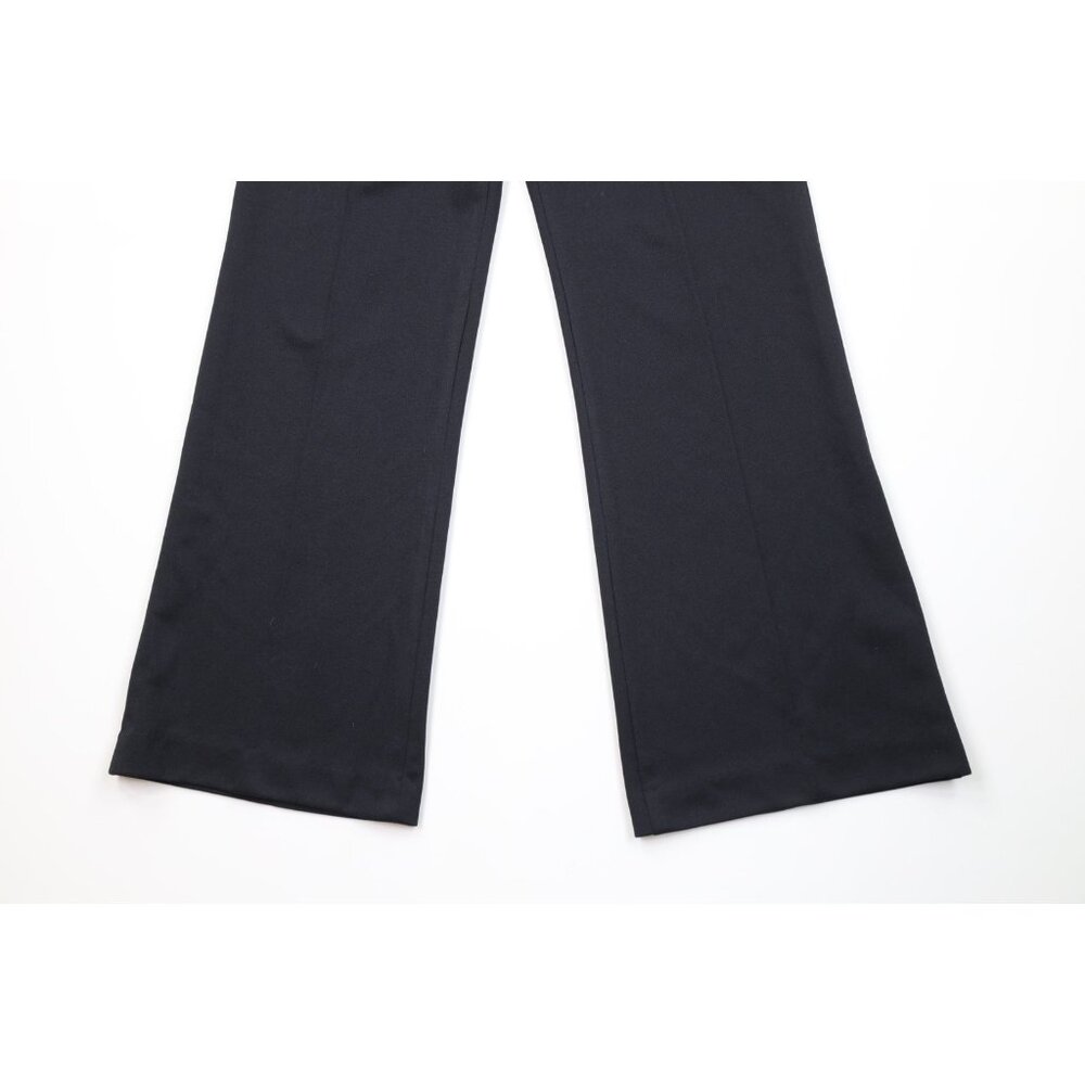 Vtg 60s 70s Streetwear Womens 14 Faded Knit Wide Leg Bell Bottoms Pants Black US - Picture 4 of 9